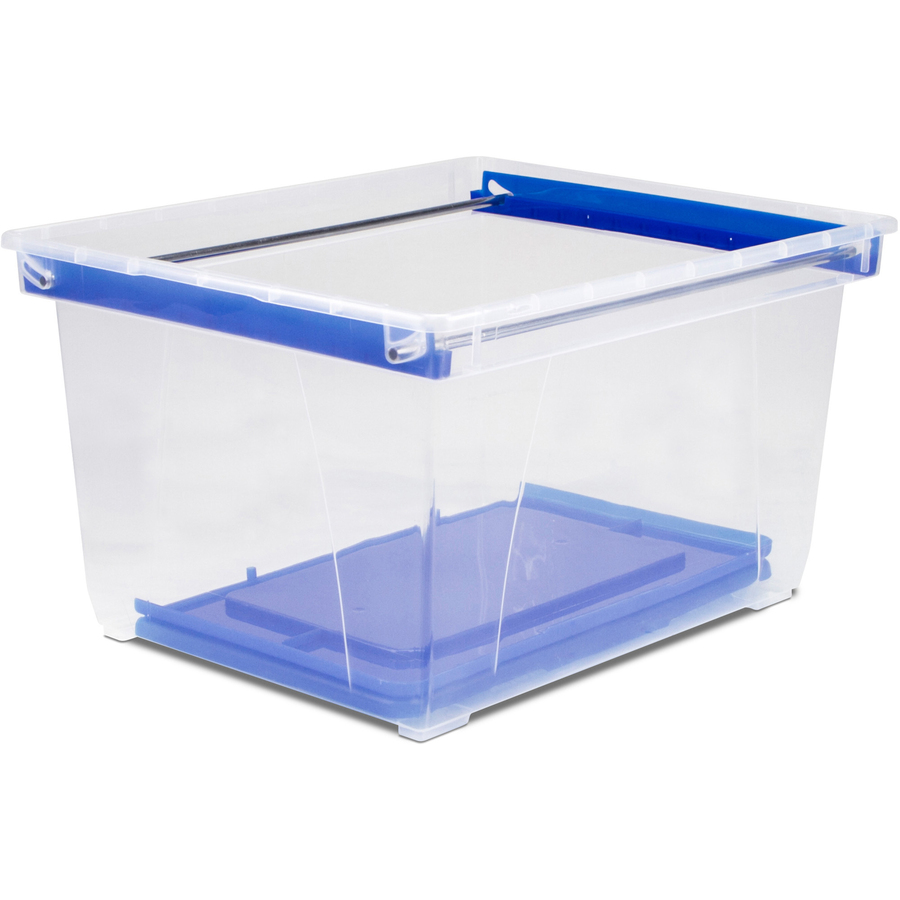 Storex Stackable Heavy-duty File Tote - External Dimensions: 15.6 ...