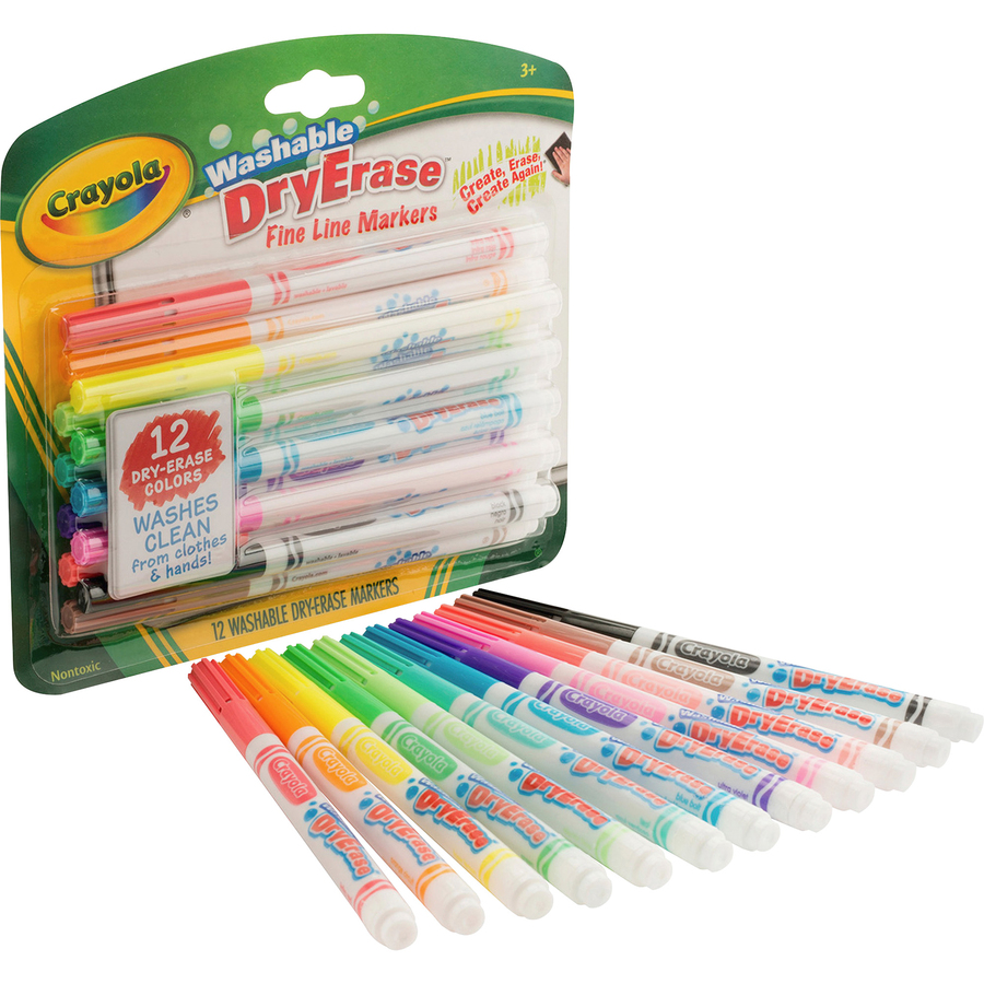 Crayola Washable Dry Erase Fine Line Markers - Dry Erase Markers