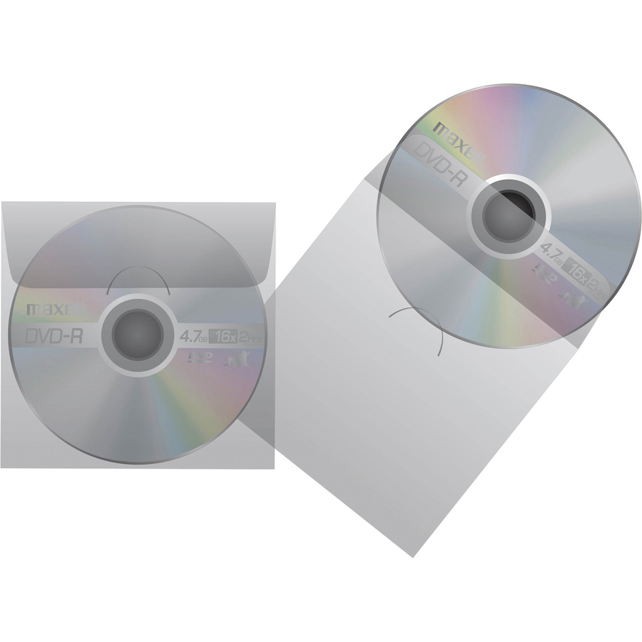 Maxell CD/DVD Keeper Sleeves - Clear (50 Pack) - Media Storage | Maxell