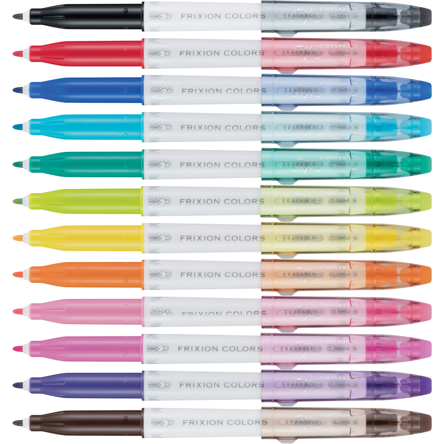 FriXion Colors Erasable Marker Pen Set - Assorted Bold Colors, 0.7 mm, Set  of 12