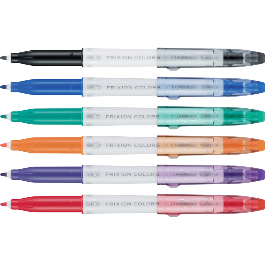 Friction Erasable Pens - Value Pack of 6 Black & 6 Blue Pens with Ultra Fine - 
