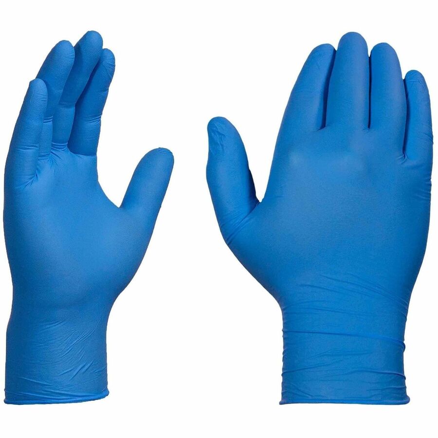 Picture of Ammex X3 Blue Nitrile Industrial Latex Free Disposable Gloves (Case of 1000)