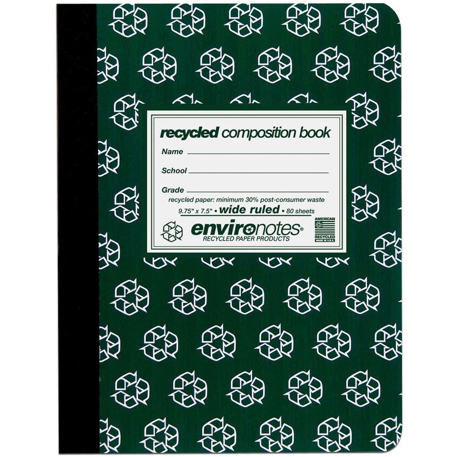 Picture of Roaring Spring Environotes Wide Ruled Recycled Composition Book with Sustainable Paper