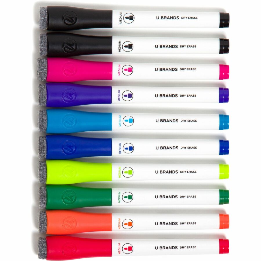 12 Pack Pack  Basics Low-Odor Chisel Tip Dry Erase Markers Black New