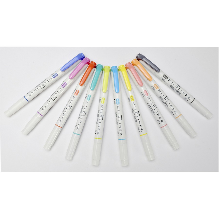 Zebra Pen ZEB78501 Mildliner Double Ended Highlighter Assorted Color - Pack of 10