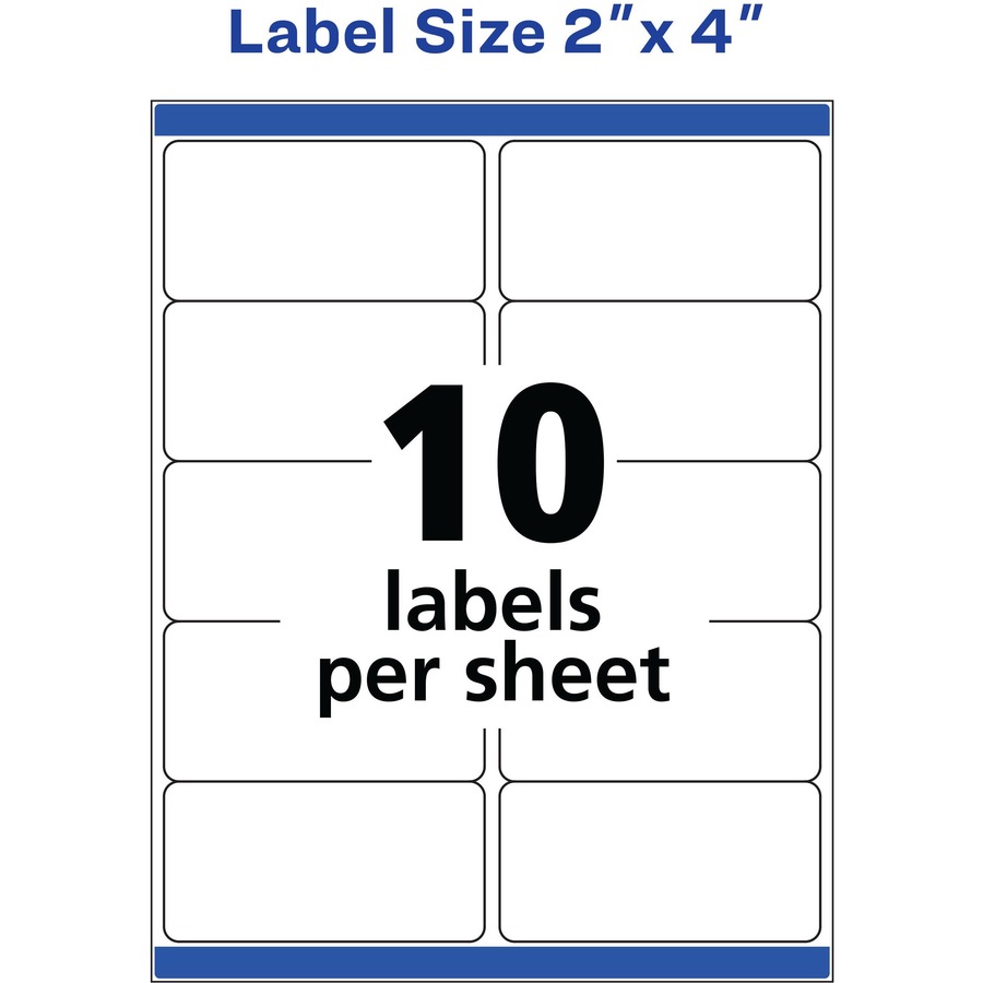 Avery® Easy Peel White Shipping Labels - Permanent Adhesive - Rectangle ...