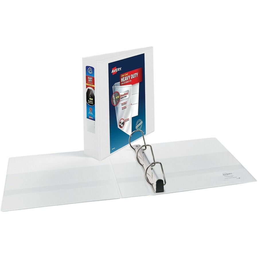 Picture of Avery&reg; Heavy-Duty View 3 Ring Binders, 2" One Touch Slant Rings, 4 White Binders (79790)