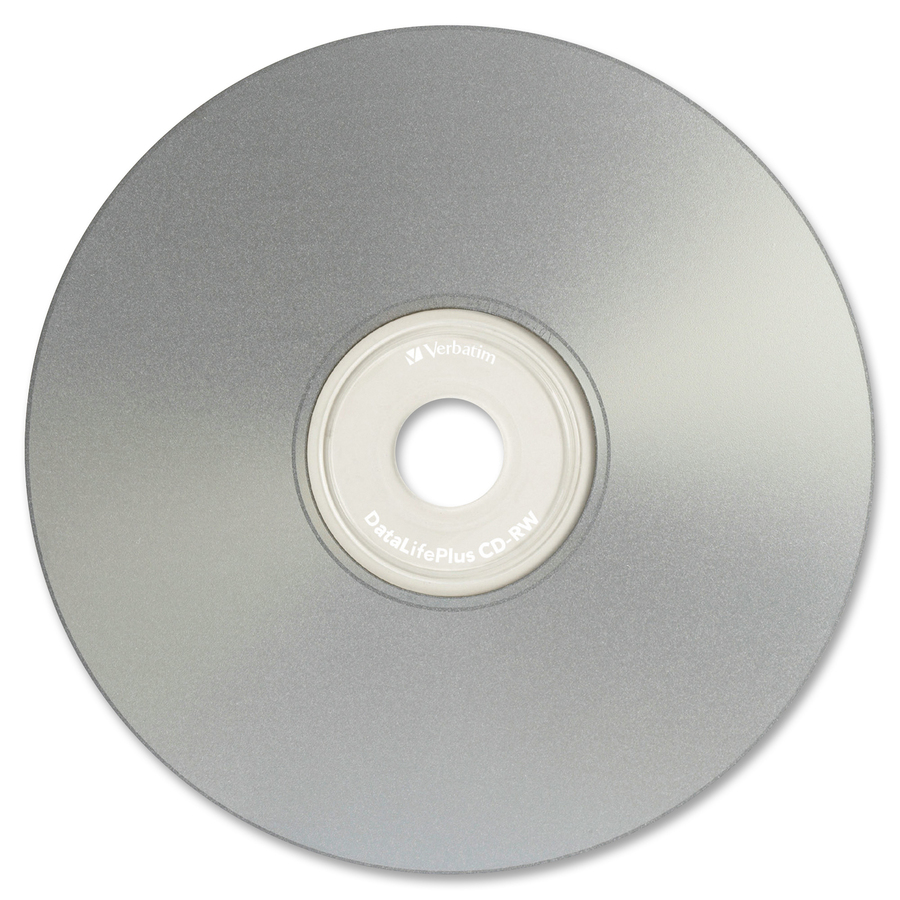 Verbatim CD-RW 700MB 2X-4X DataLifePlus Silver Inkjet Printable with Branded Hub - 1pk Jewel Case