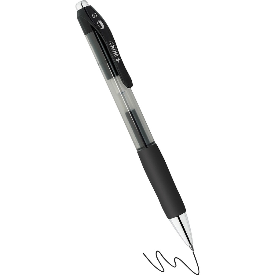 Paper Mate InkJoy Gel Pen - 0.7 mm Pen Point Size - Retractable - Black Gel-based  Ink - Black Barrel - 1 Dozen