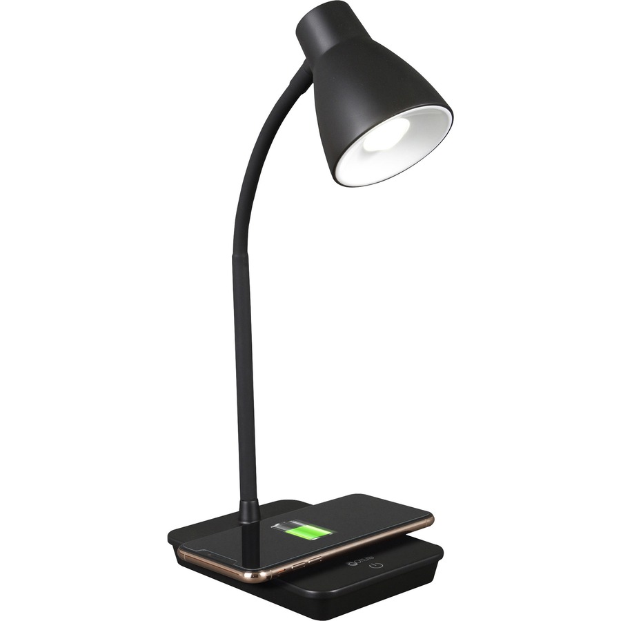 OttLite Entice LED Desk Lamp with Wireless Charging - White