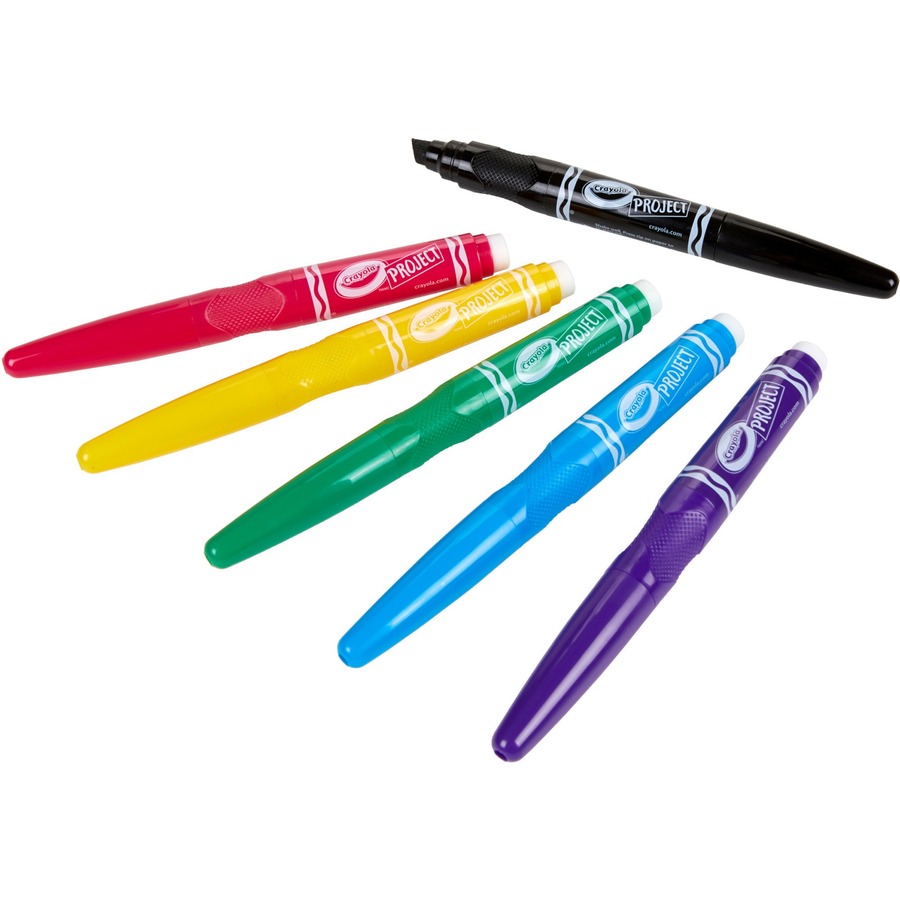 Crayola Color Change Doodle Markers - Chisel Marker Point Style -  Multicolor - 8 / Pack