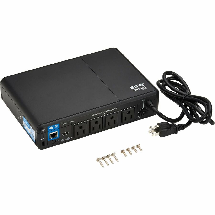 Eaton Tripp Lite Series 600VA 300W 120V Standby Cloud-Connected UPS with Remote Monitoring - 4 NEMA 5-15R Outlets (Surge + Battery Backup), 5-15P Plug, Desktop