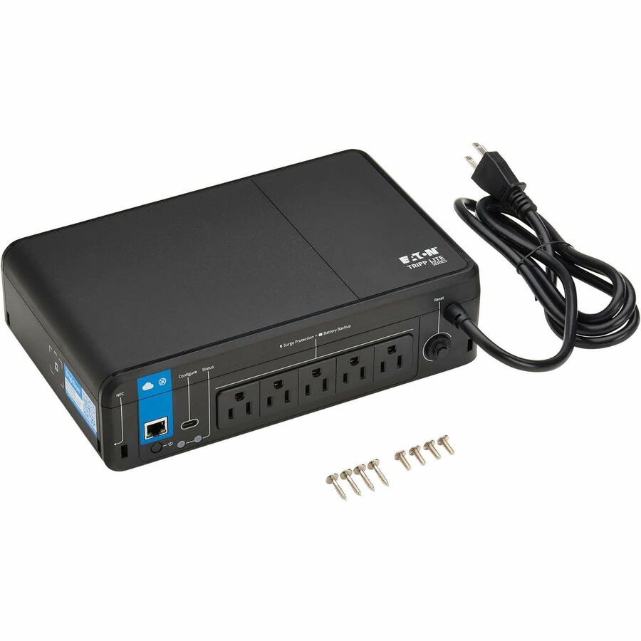 Eaton Tripp Lite Series 850VA 450W 120V Standby Cloud-Connected UPS with Remote Monitoring - 5 NEMA 5-15R Outlets (Surge + Battery Backup), 5-15P Plug, Desktop