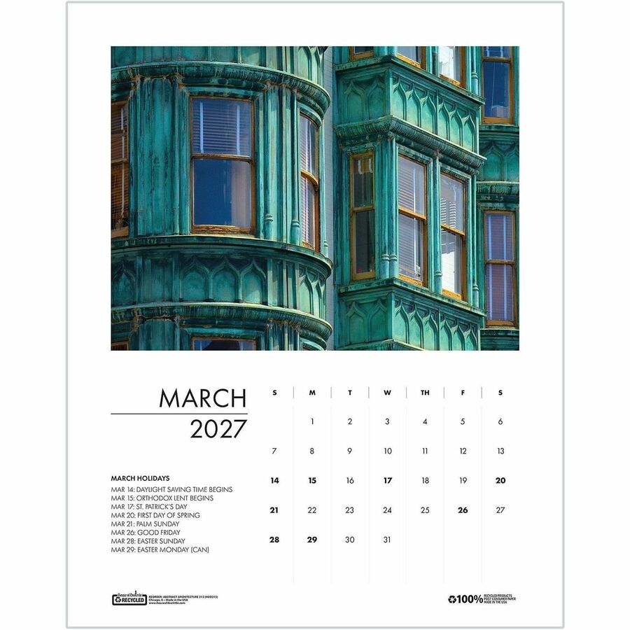 Picture of House of Doolittle Recycled Architecture Wall Calendar