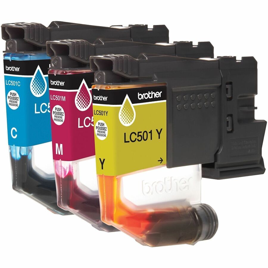 Brother LC501 3PK Original Standard Yield Inkjet Ink Cartridge - Cyan, Magenta, Yellow - 1 Each