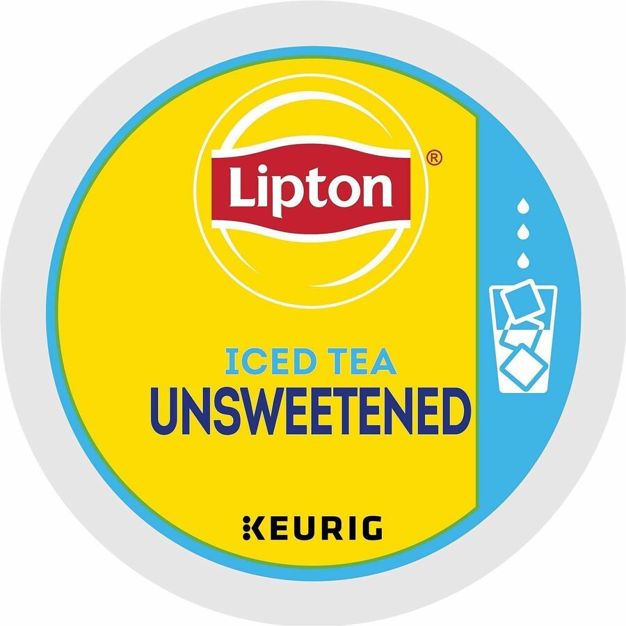 Lipton® Unsweetened Iced Black Tea Black Iced Tea K-Cup, Pod - Compatible with Keurig Brewer - Black Iced Tea - 24 K-Cup - Caffeinated - 4 / Carton