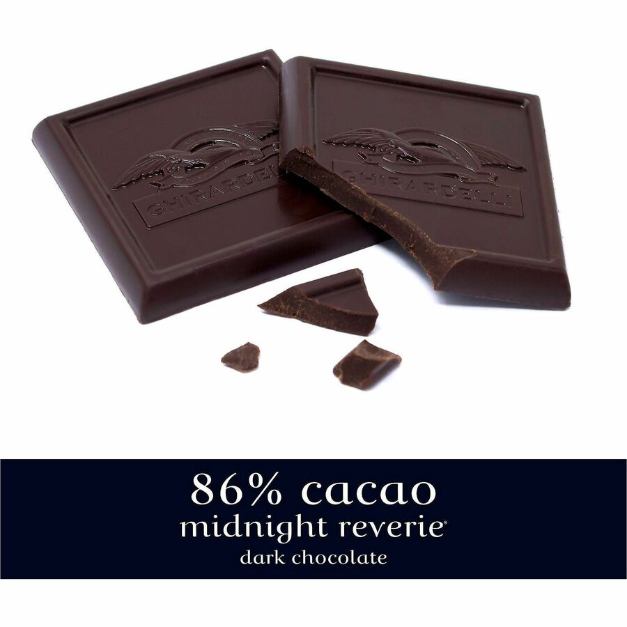 Green Rabbit Ghirardelli Intense Dark Singles - Dark Chocolate - 3 /Bag - 1 / Carton