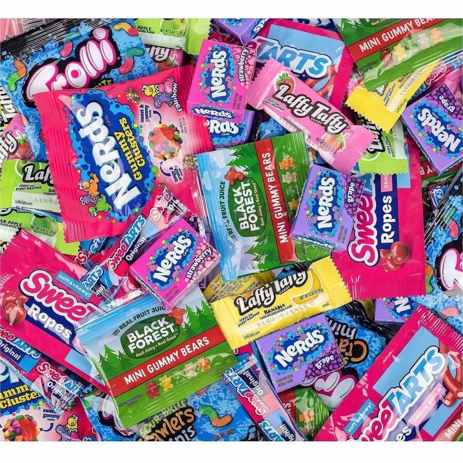 Green Rabbit Nerds Party Mix Candy Variety Pack - Assorted - 120 /Bag - 1 / Carton