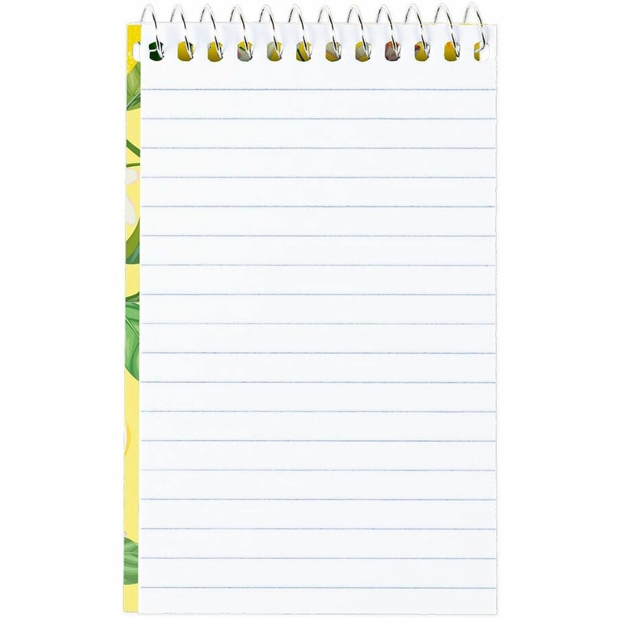 Rediform Xtreme White Memo Book - 60 Sheets - Printed - Wire Bound - White Paper - Assorted Cover - Compact - 4 / Each
