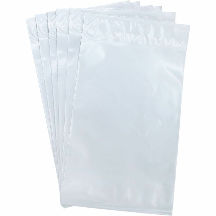 Lindenmeyr Explorer Poly Self-Seal Mailers - Mailing/Shipping - #0 - 6" Width x 9" Length - Self-sealing - White - Polyethylene - 1000 / Carton - Kennedy Office