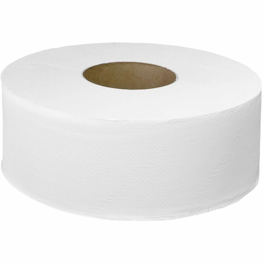 Genuine Joe Jumbo 2-Ply Bathroom Tissue - 2 Ply - 37.20" Width x 1000 ft Length - White - 1 Carton - Kennedy Office