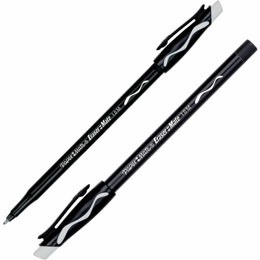Picture of Erasermate Ballpoint Pen, 1.0 mm Point, Erasable Black Ink, 12 EA/DZ