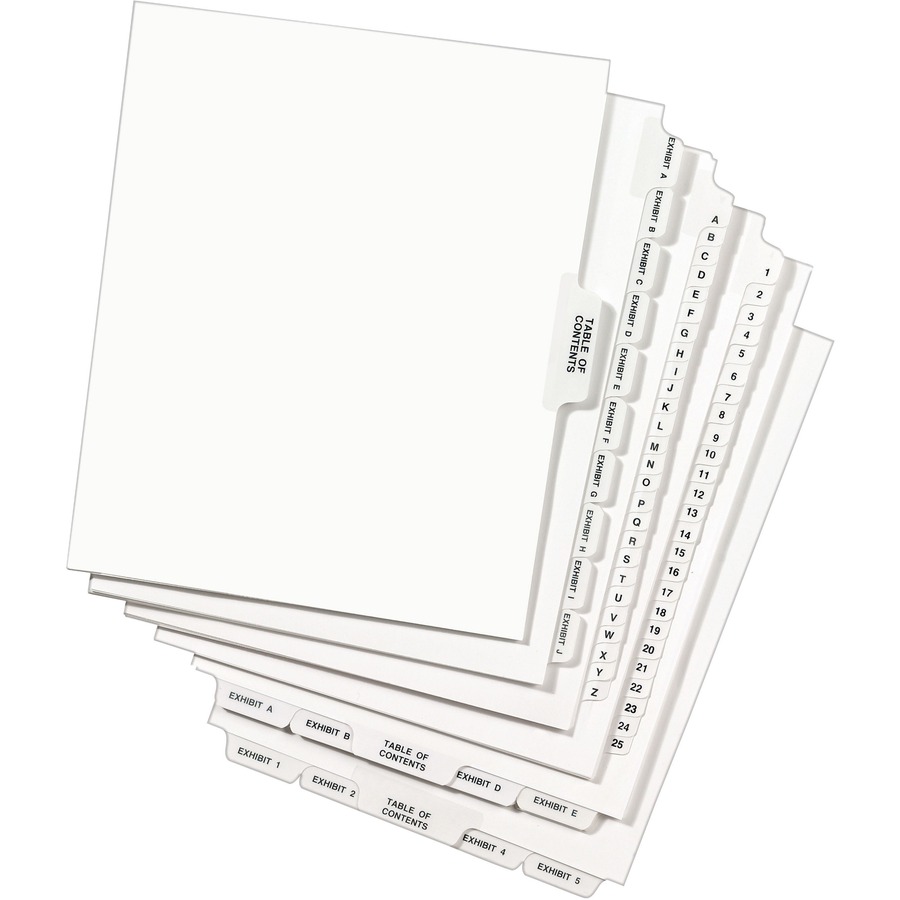 s /set 26 Tab Printed26-50 Avery Premium Collated Legal Exhibit Divider 