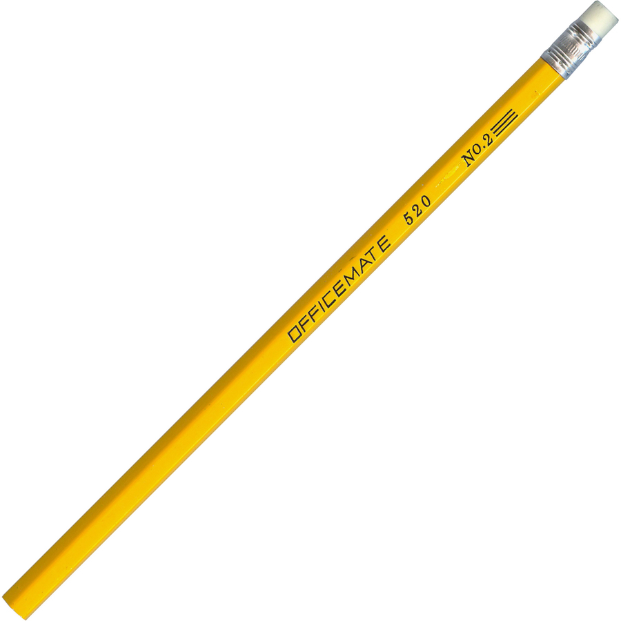 Officemate No. 2 Wood Pencils - #2 Lead - Yellow Wood Barrel OIC66520, OIC  66520 - Office Supply Hut