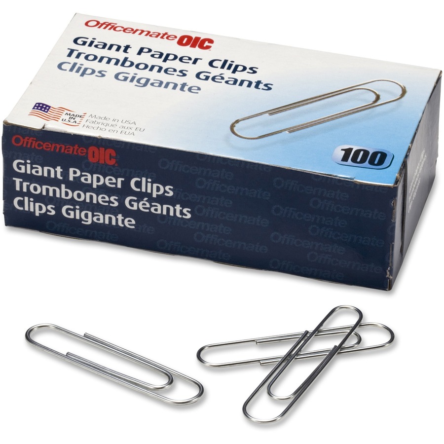 Large Steel Silver Officemate 99914 Paper Clips Pk 800 