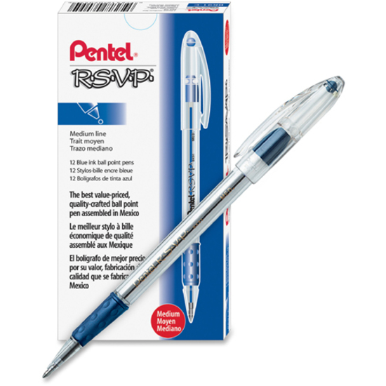 PENBK91C - Pentel R.S.V.P. Ballpoint Stick Pens - Medium Pen