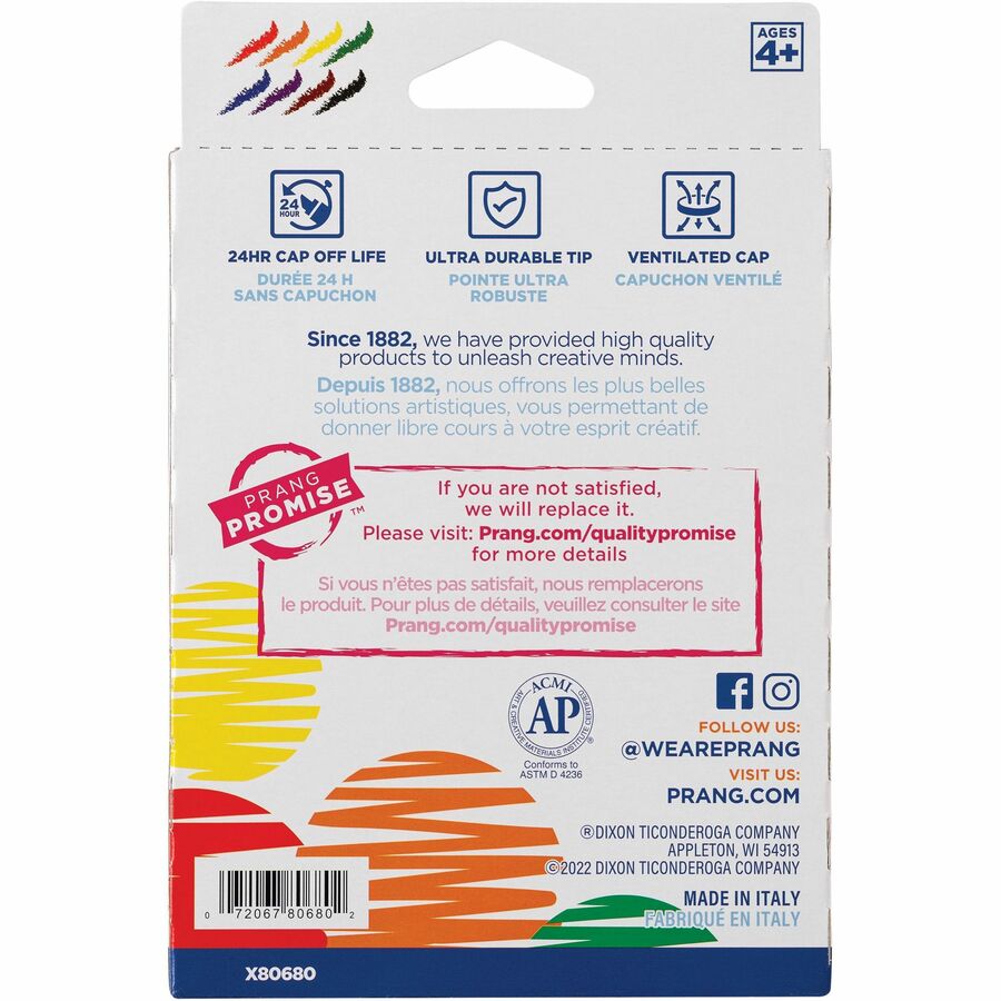 Dixon Prang Washable Classpack Markers - Conical Marker