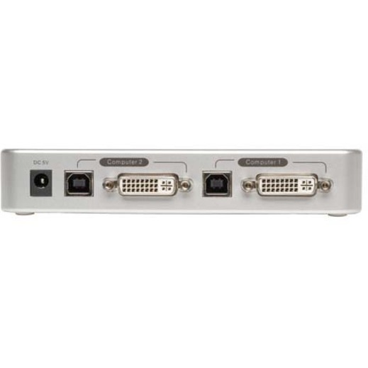 Tripp Lite by Eaton 2-Port DVI/USB KVM Switch with Audio and Cables - 2 x 1 - 2 x DVI-I Monitor