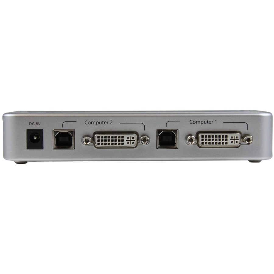 StarTech.com 2 Port USB DVI KVM Switch Kit with Cables USB 2.0 Hub & Audio - USB DVI KVM with Cables and Audio Switching - KVM / audio / USB switch - USB - 2 ports - 1 local user