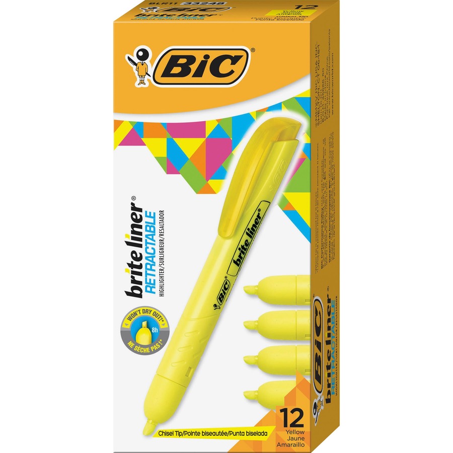 BIC Brite Liner Retractable Highlighters - Pen-Style Highlighters | BIC