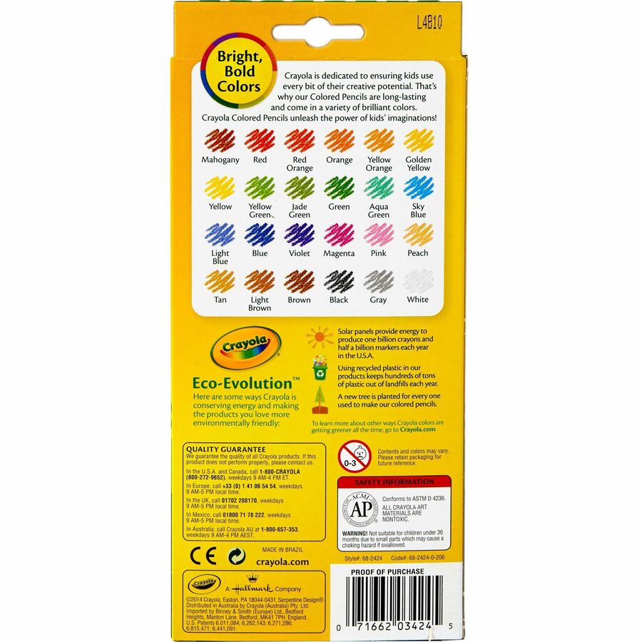 Crayola erasable colored pencils bulk 24 LIGHT BROWN