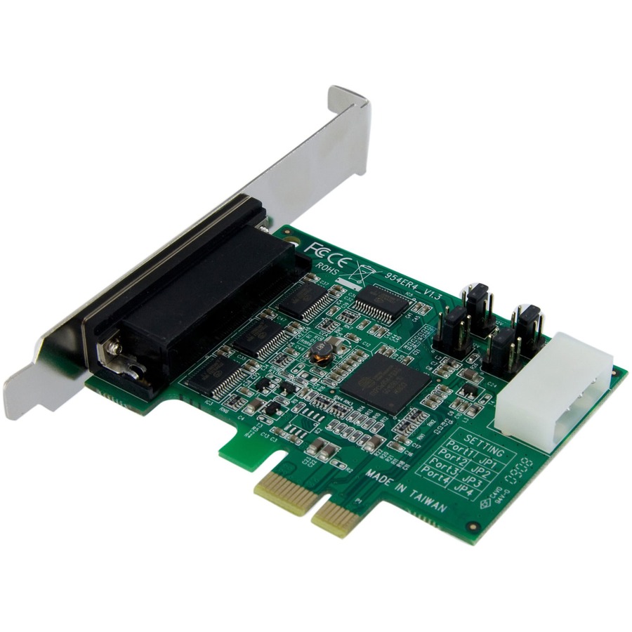 4 Port Native PCI Express RS232 Serial Adapter Card with
