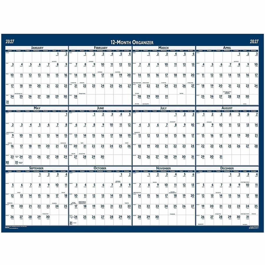 Picture of House of Doolittle Write-on Laminated Wall Planner