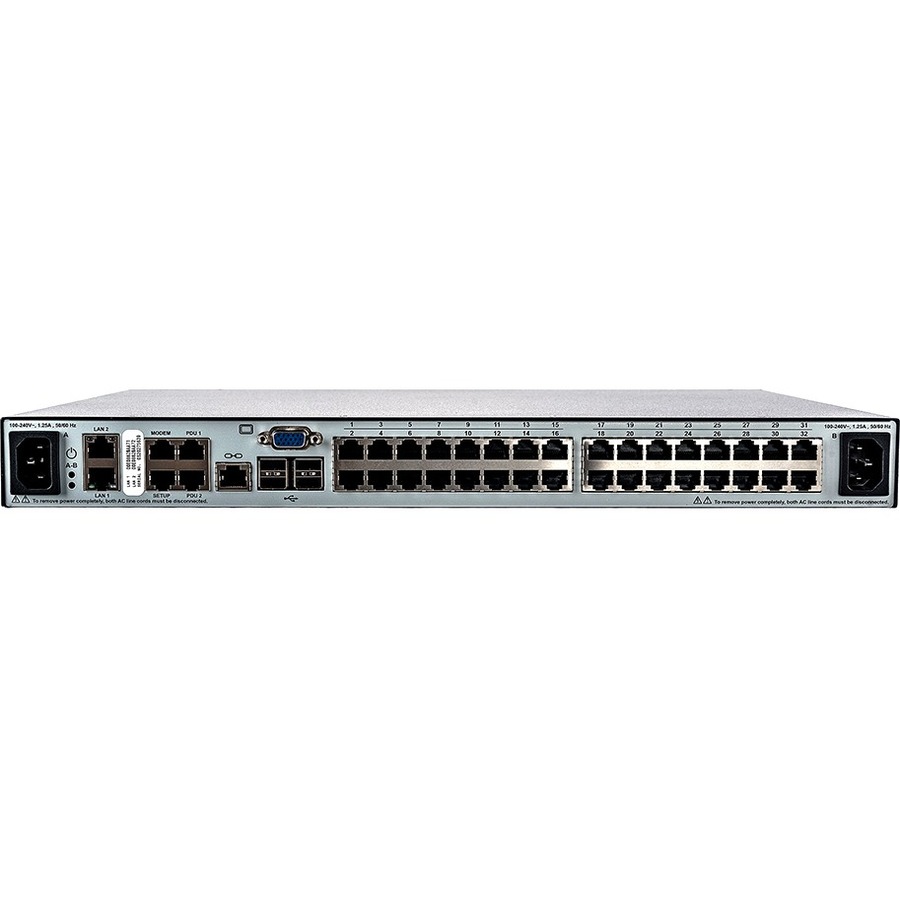 Vertiv Avocent MPU KVM over IP Switch| 32-port KVM switch| Dual AC Power