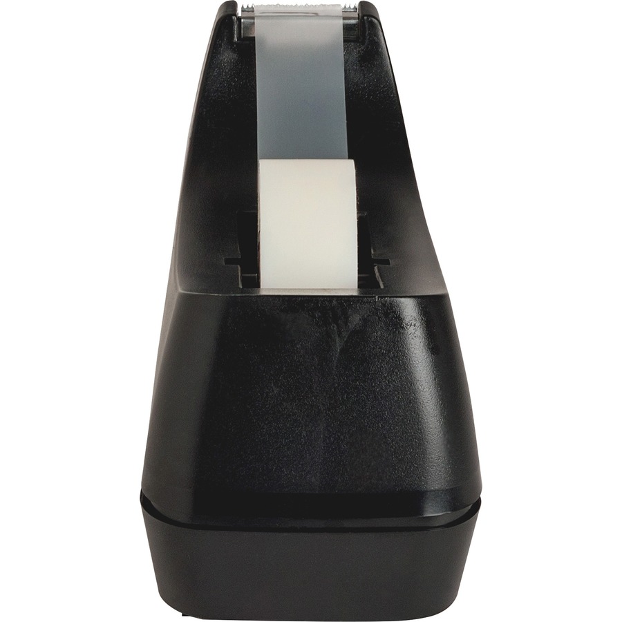 Business Source Desktop Tape Dispenser - 1 Core - Non-skid Base - Plastic  - Black 