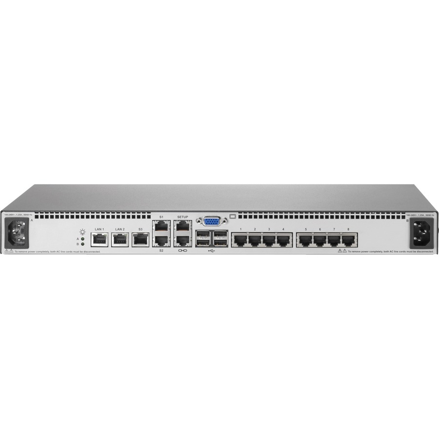 HPE Digital KVM Switch - 8 Computer(s) - 1 Local User(s) - 1 Remote User(s) - 1U