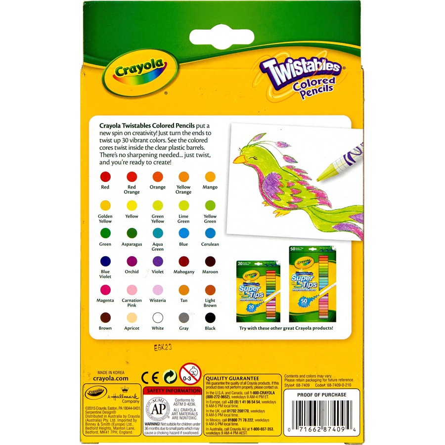 Crayola Twistables Coloured Pencils (Pack of 30)