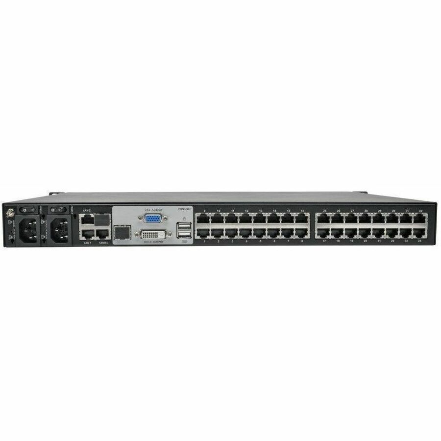 Tripp Lite by Eaton NetDirector 32-Port Cat5 KVM over IP Switch - Virtual Media 2 Remote + 1 Local User 1U Rack-Mount TAA