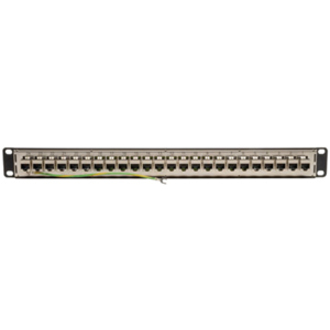 Tripp Lite by Eaton 24-Port 1U Rack-Mount STP Shielded Cat6 /Cat5 Feedthrough Patch Panel RJ45 Ethernet TAA