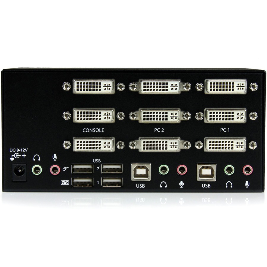 StarTech.com 2 Port Triple Monitor DVI USB KVM Switch with Audio & USB 2.0 Hub