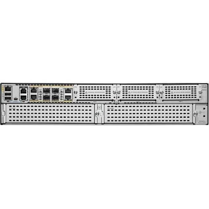 Cisco 4451-X Router - 4 Ports - Management Port - 10 - Gigabit Ethernet - 2U - Rack-mountable - 90 Day