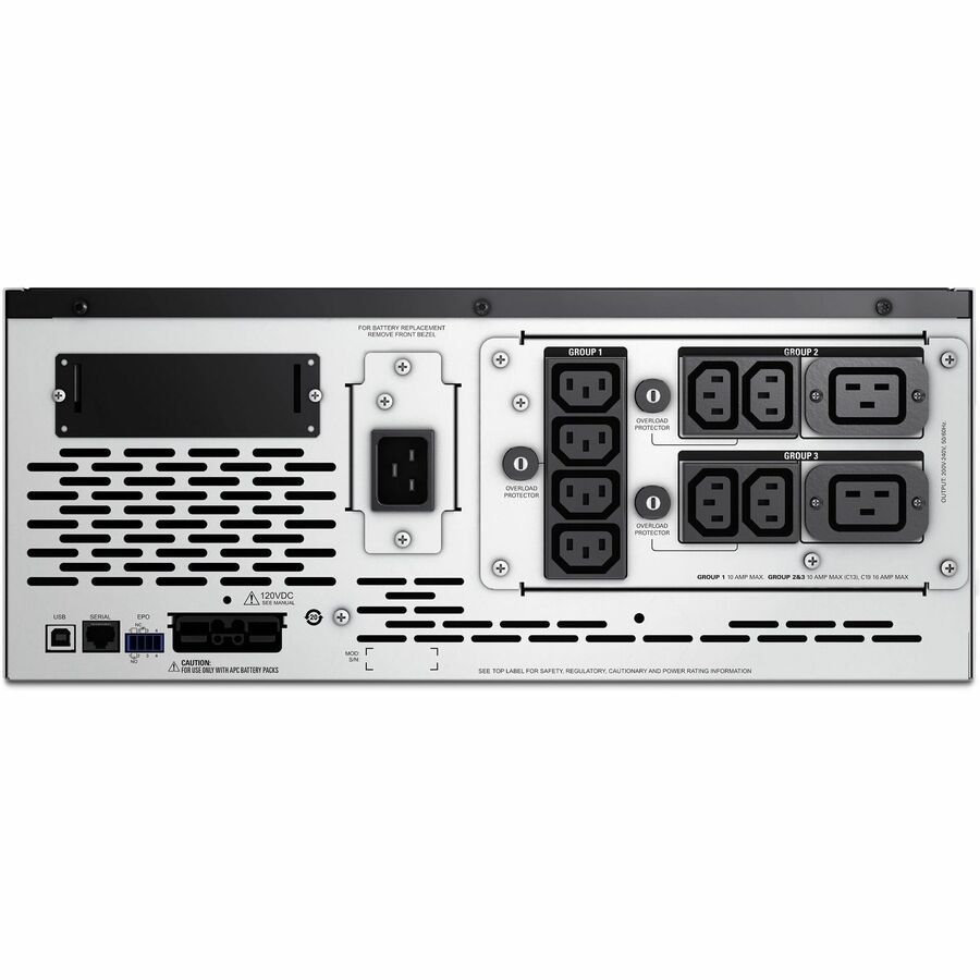 APC Smart-UPS X, Line Interactive, 2200VA, Rack/tower convertible 4U, 208V-230V, 8x C13+2x C19 IEC, SmartSlot, Extended runtime, Short depth