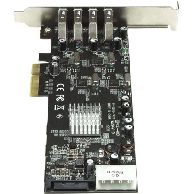 StarTech 4 Port PCI Express (PCIe) SuperSpeed USB 3.0 Card Adapter w/ 4 Dedicated 5Gbps Channels - UASP - SATA/LP4 Power