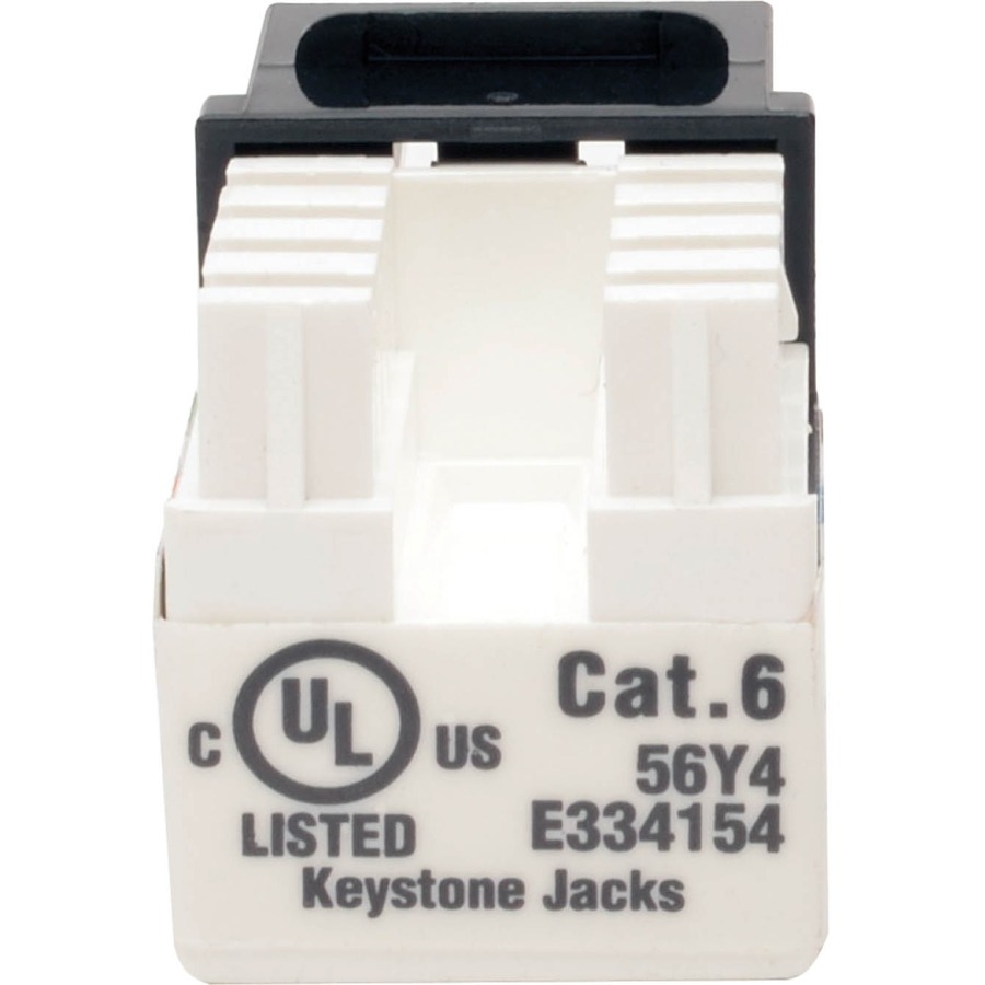 Tripp Lite by Eaton Cat6/Cat5e 110 Style Punch Down Keystone Jack - Black 10-Pack TAA