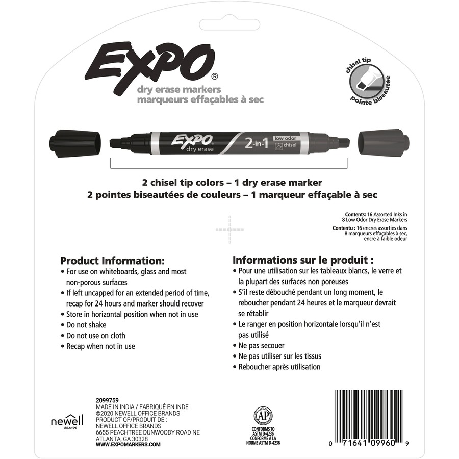Expo Marker Board Eraser - 1.25 Width x 5.13 Length - Charcoal Gray -  1Each - Bluebird Office Supplies