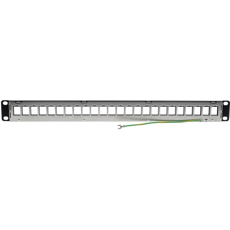 Tripp Lite by Eaton 24-Port 1U Rack-Mount Shielded Blank Keystone/Multimedia Patch Panel RJ45 Ethernet USB HDMI Cat5e/6